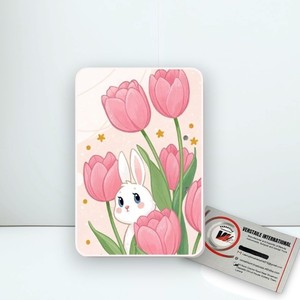 Tuiles à cils en plastique personnalisées en forme de losange avec motif chat mignon pour extensions de cils, cils magnétiques en acrylique - Product Image 5