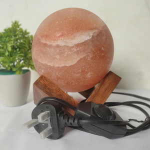 OEM Service OEM Size Private Label Man Premium Himalayan <b>Moon</b> Salt Lamp High Quality Natural <b>Crystal</b> Home Décor with Custom Logo - Product Image 4
