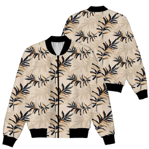 เสื้อแจ็คเก็ตเบสบอลแบบลำลองสำหรับผู้ชาย  คอตั้ง ผ้าแคนวาส กันน้ำ  พร้อมปักโลโก้ตามสั่ง  แบบสั่งทำพิเศษด้วยเทคนิค Sublimation - Product Image 1