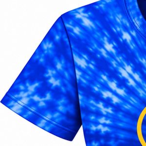 T-shirt personnalisé pour femmes, multicolores, tie-dye, mode décontractée, haut en coton imprimé, vêtements d'été pour femmes - Product Image 5