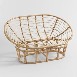 Premium patio furniture <b>cane</b> rattan papasan <b>chair</b> modern mamasan <b>chairs</b> double seat papasans - Product Image 2