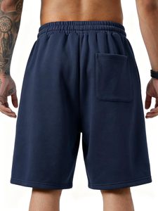 Pantalones Cortos de Forro Polar para Hombre, Lisos, para Impresión Personalizada, Pantalones Deportivos Casuales con Cordón en la Cintura y Bolsillos para Pedidos al por Mayor - Product Image 2