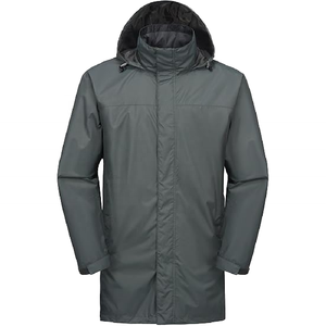 Chaqueta Impermeable con Capucha Unisex, Color Sólido, Spandex/Nylon, Ecológica, Transpirable, de Secado Rápido, Informal, para Primavera y Actividades al Aire Libre - Product Image 3