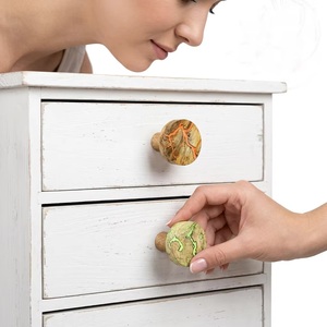 Bouton de meuble en céramique industrielle, poignée ronde avec design durable et écologique pour les meubles - Product Image 3