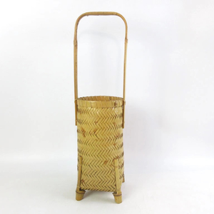 Cesta de Bambú Japonesa Vintage, Florero Tejido a Mano, Arreglo Floral Natural, Decoración Ikebana, Proveedor y Fabricante - Product Image 1
