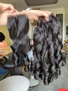 ผมหยิกเป็นลอนสำหรับต่อผมมนุษย์ผมหยิกจากเวียดนาม - Product Image 4