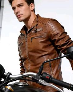 Veste en cuir véritable pour homme de haute qualité, design personnalisé, mode, à capuche, streetwear, hiver, fonction imperméable - Product Image 2
