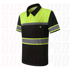 Chemises polo pour hommes hautement réfléchissantes, vêtements de travail haute visibilité, bandes réfléchissantes, tissu respirant, poches utilitaires à enfiler, sécurité - Product Image 3