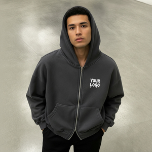 Sweat à capuche double personnalisé pour homme, décontracté, en polyester/coton épais, anti-plis, doublé, personnalisable OEM ODM, hiver - Product Image 1