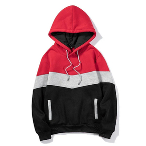 Sweat à capuche personnalisé 100 % coton molletonné, couleur unie, coupe ample pour homme, épais, style streetwear printemps - Product Image 2