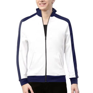 Chaqueta de Invierno Personalizada con Logotipo para Hombre, Chaqueta Deportiva de Forro Polar con Cuello Alto y Cierre de Doble Capa en Bloques de Color Personalizados - Product Image 1