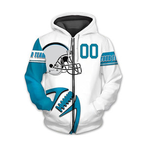 Sudaderas con Capucha Largas de Poliéster con Estampado de Equipos de Fútbol para Invierno 2026, Color Blanco, Cómodas para Uso Diario Informal - Product Image 2