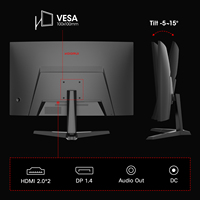 Moniteur PC Koorui 27 pouces QHD (2560x1440) 2K incurvé LCD pour jeux 180Hz avec public cible des joueurs