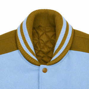 High Quality Customized Varsity Jacket For Men Unique Logo Vintage Style Winter Comfortable Breathable Coated Stand Collar - Product Image 6
