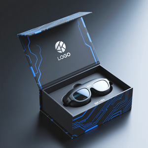 Boîte cadeau en carton rigide recyclable personnalisée avec fermeture magnétique et poignée, emballage écologique portable pour bijoux et lunettes - Product Image 4