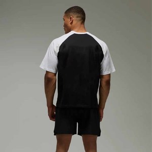 Custom <b>High</b> Quality Men Luxury Heavy 100% Cotton Oversize <b>T</b> <b>Shirt</b> Blank Mock <b>Neck</b> Heavyweight Oversized <b>T</b> <b>Shirt</b> - Product Image 3