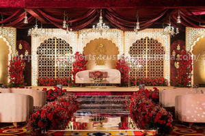 Magnifique Décoration de Mariage : Scène Miroir, Mandap, Chuppah, Panneau Miroir Élégant, Léger et Détachable, Toile de Fond de Scène pour Mariage, Export - Product Image 6