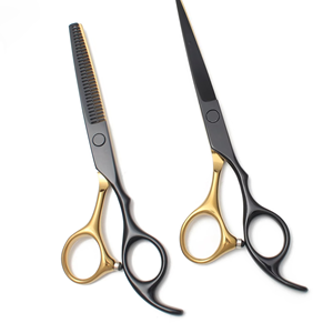 Tijeras Profesionales para Adelgazar el Cabello, Acero Inoxidable, Cuchilla Afilada de 30 Dientes, Mango Largo, para Diestros, Uso en Salón - Product Image 2