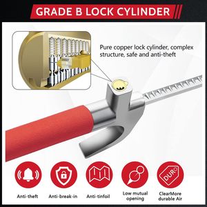 Dispositivo di sicurezza antifurto per Auto universale/camion/SUV/furgone per Auto con blocco del volante per il primo prodotto di sicurezza del martello - Product Image 3