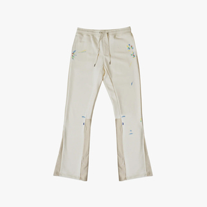 Ensemble décontracté deux pièces pour homme : pantalon évasé et sweat-shirt à col rond en molleton, style streetwear jogger, respirant, écologique, personnalisable - Product Image 4