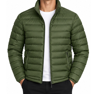 Custom <b>Men</b> Puffer Bubble <b>Jacket</b> <b>Winter</b> <b>Warm</b> Lightweight Padded Coat Wind Resistant Outdoor Streetwear OEM ODM Wholesale Supplier - Product Image 1
