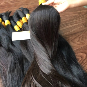 Minh Khang Premium 100% Virgin Baby Straight Human Hair Extensions Single Weft Vietnamese Bulk Hair <b>Bleach</b> #60 Double Drawn Perm - Product Image 1
