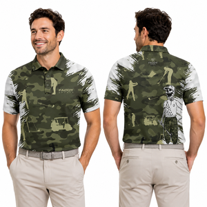 Camiseta de Golf Sublimada Personalizada con Camuflaje, Secado Rápido, Absorbe la Humedad, Camiseta Deportiva de Alto Rendimiento para Hombre, Ropa de Golf Transpirable - Product Image 3