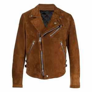 OEM High Quality Men's Custom Asymmetrical Zip Design <b>Suede</b> Leather Outdoor Wear <b>Jacket</b> 100% Pure <b>Suede</b> Leather <b>Jacket</b> For Sale - Product Image 1