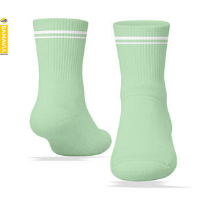 Vente en gros de chaussettes de sport en coton SAMAVIA personnalisées, respirantes, absorbant la transpiration, à motif géométrique, à hauteur de la cheville, de haute qualité, tricotées - Product Image 1