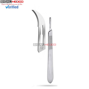 Lames de scalpel manuelles 100 pièces en acier inoxydable allemand, emballées individuellement, lames chirurgicales stériles pour la chirurgie générale + 1 manche - Product Image 2