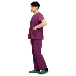 Wholesale Custom Women and Man Short Sleeve V-Neck Medical Scrubs <b>Sets</b> Hospital Uniforms Workwear <b>Doctor</b> Nurse Scrubs <b>Sets</b> - Product Image 5