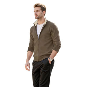 Cárdigan de Lana Tejido para Hombre al por Mayor con Diseño de Cremallera y Logotipo Personalizado para Mercancía de Marca Otoño-Invierno - Product Image 5