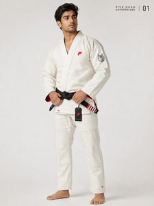 Uniforme de jiu-jitsu sur mesure de qualité supérieure offrant un confort exceptionnel, une performance flexible et une résistance renforcée pour la pratique quotidienne. - Product Image 4