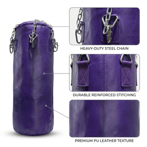 Sac de boxe pour enfants en cuir PU, ensemble de sacs de frappe junior avec gants inclus, équipement d'entraînement - Product Image 3