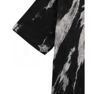Camiseta de Manga Corta con Cuello Redondo y Estampado Tie-Dye para Hombre, Corte Regular, Tejido de Punto Informal con Patrón - Product Image 4