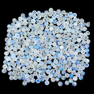 Natural <b>Rainbow</b> Blue Moonstone 6mm Round Cabochon Loose Moonstone Gemstones Wholesale Bulk Gemstone Lot For Jewelry Making SALE - Product Image 1