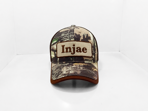 Gorra Trucker Personalizada al por Mayor con Parche Bordado, Malla Marrón Camuflaje Bosque Oscuro, 5 Paneles, Perfil Medio, Visera Curva, Alta Calidad - Product Image 2