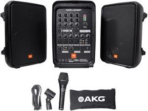 Système de karaoké portable, haut-parleur sans fil Bluetooth, amplificateur PA avec microphone pour fêtes en intérieur et en extérieur - Product Image 1
