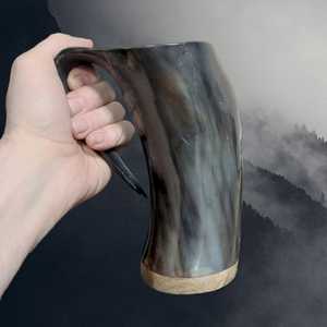 Handmade Viking Drinking Horn <b>Mug</b> Natural Buffalo Horn Beer Cup Polished Finish Wholesale Supplier By Arif Handicrafts. - Product Image 3