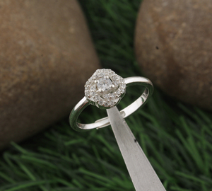 Wholesale 925 Sterling <b>Silver</b> Plated Cubic Zirconia <b>Ring</b> CZ <b>Solitaire</b> Engagement <b>Ring</b> for Women Custom Bulk Jewelry - Product Image 1