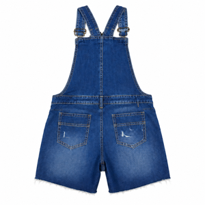 Women's High Waist Breathable <b>Denim</b> Adjustable Strap Bib Overall Casual Summer Jumpsuit - Product Image 4