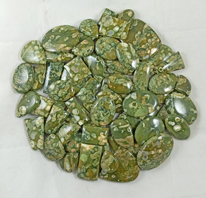 Cabochon en jaspe rhylite naturel à motif unique, pierre précieuse en vrac, lot en gros pour la fabrication de bijoux - Product Image 5
