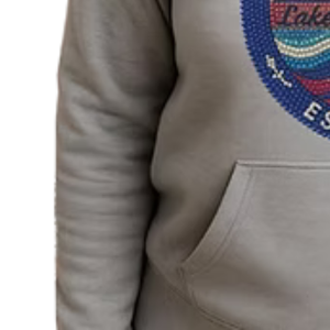 Women's Grey Bling Hoodie Casual <b>Long</b> <b>Sleeve</b> Pullover Everyday Streetwear Comfortable Lifestyle Fashion Clothing <b>Top</b> - Product Image 2