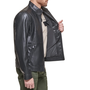 Wholesale Price High Quality Design <b>Men</b> <b>Leather</b> <b>Jacket</b> Slim Fit Stylish Comfortable Low Price <b>Leather</b> <b>Jacket</b> for <b>Men</b> - Product Image 3