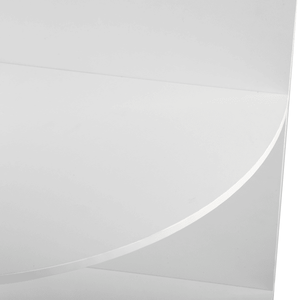 Mobiletto angolare da salone a 3 livelli, 15 mm, in truciolato E0, bianco opaco, 190,5 cm (H), con 1 anta e 1 cassetto, multiuso per bagno - Product Image 6