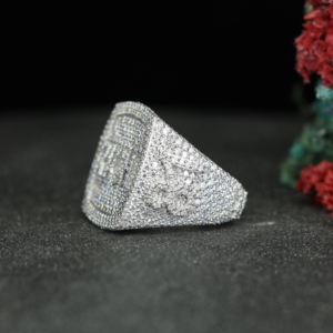 Best Selling Miami Hip Hop <b>Rings</b> 925 Sterling Silver Round Brilliant Cut Moissanite <b>Ring</b> <b>for</b> <b>Men</b> - Product Image 4