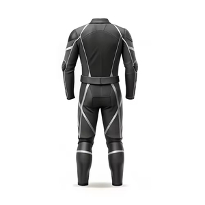 Traje de Motociclismo de Cuero PU de Manga Larga para Hombre, Negro y Gris, Resistente al Viento, Impermeable, Transpirable, para Todas las Estaciones - Product Image 3