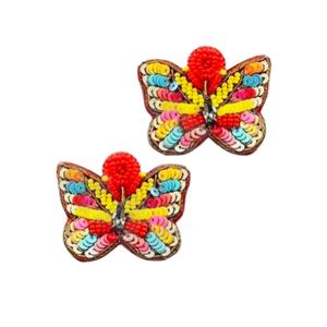 Papillon multi boucles d'oreilles pendantes nouveauté perles transfrontalières faites à la main or à la mode créatif pour les fêtes Style chrétien - Product Image 1