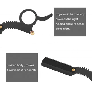 Customised High Quality Professional Packaging Black Stainless Steel Safety <b>Razor</b> Wood Single-Edge Blades Wet Shaver Body Face - Product Image 5