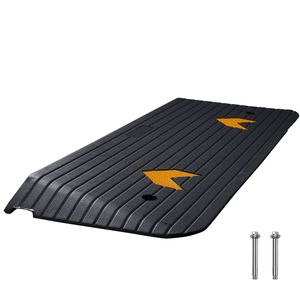 Rampa de umbral de goma antideslizante mejorada de 1.5 pulgadas de altura para silla de ruedas, rampa de acera natural con capacidad de carga nominal de 33069 lb - Product Image 2